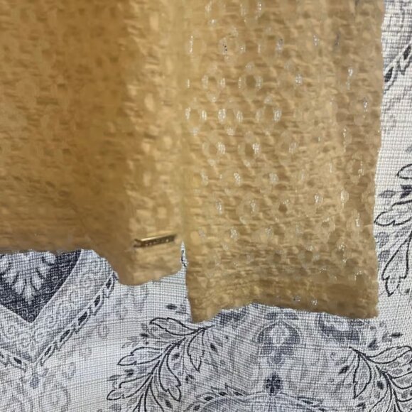 Calvin Klein White Lace Long Sleeve Top Size Large - Picture 5 of 7